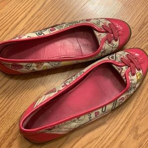 Coach pink slip on shoes - sz 8